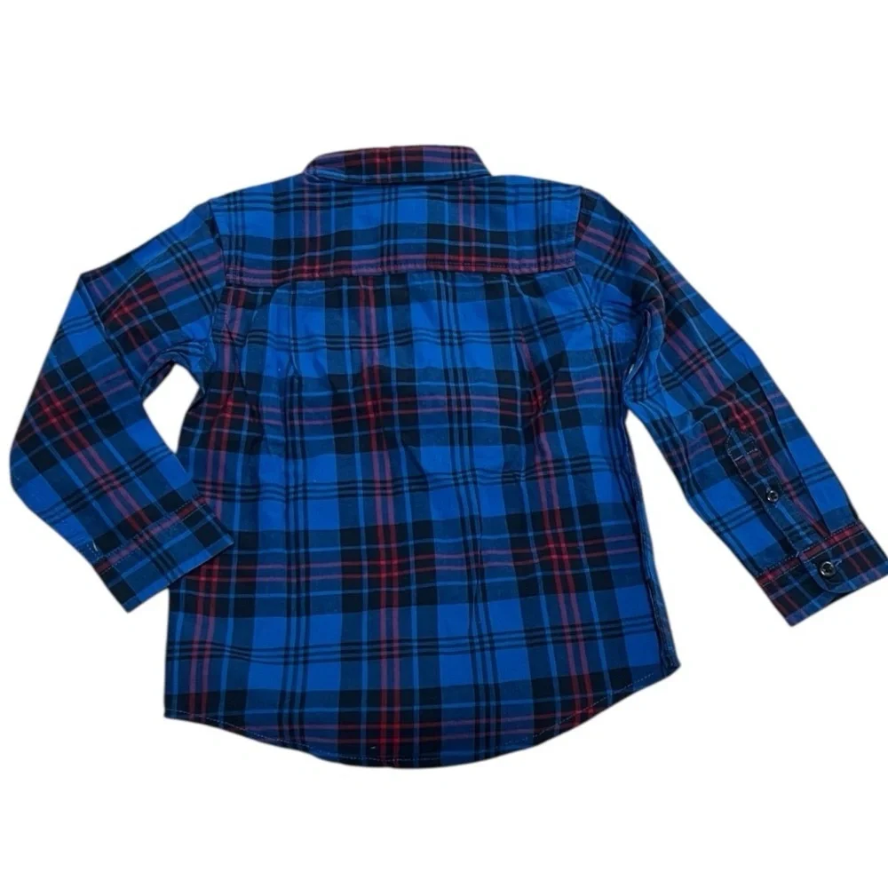 The Children's Place Blue Plaid Kids Shirt Size 3T